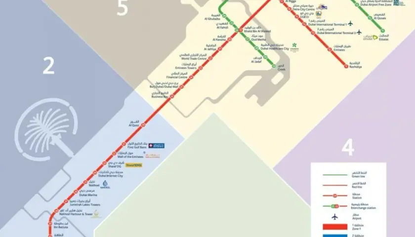 Przewodnik po liniach metra w Dubaju, stacjach i podróży po mieście