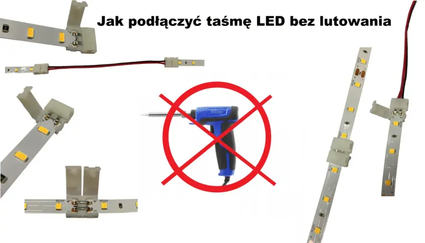 Jak podłączyć taśmę LED bez zasilacza? Zobacz proste klipsy do łączenia taśm LED bez lutowania. Szybko i łatwo!