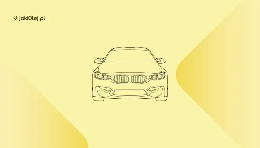 Szkic BMW z charakterystycznym grillem. Znajdź idealny olej do BMW na JakiOleJ.pl i zadbaj o swój samochód.