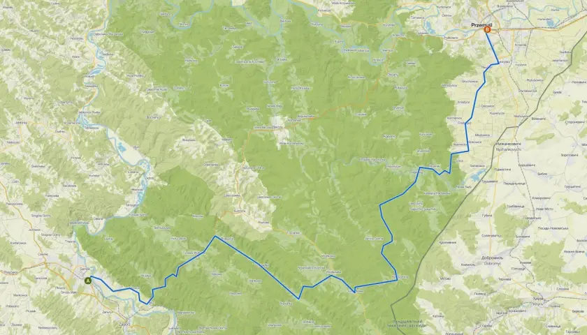 Trasa z Sanoka do Soliny przez malownicze Bieszczady.