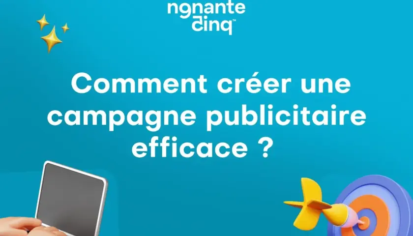 Comment créer une campagne marketing percutante ? Un ordinateur, une cible et des étoiles pour réussir votre stratégie.