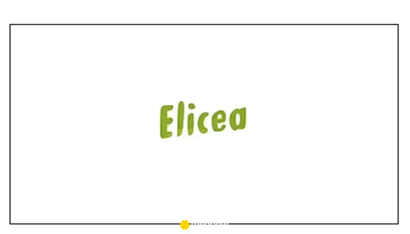 Zielone, stylizowane litery tworzą napis "Elicea".