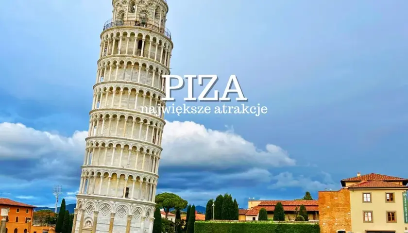 Piza: krzywa wieża i plac cudów to największe atrakcje. Turyści spacerują po zielonym trawniku.
