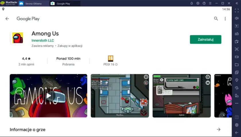 Among Us za darmo w Google Play. Gra z ponad 100 mln pobrań, idealna na wspólne zabawy.