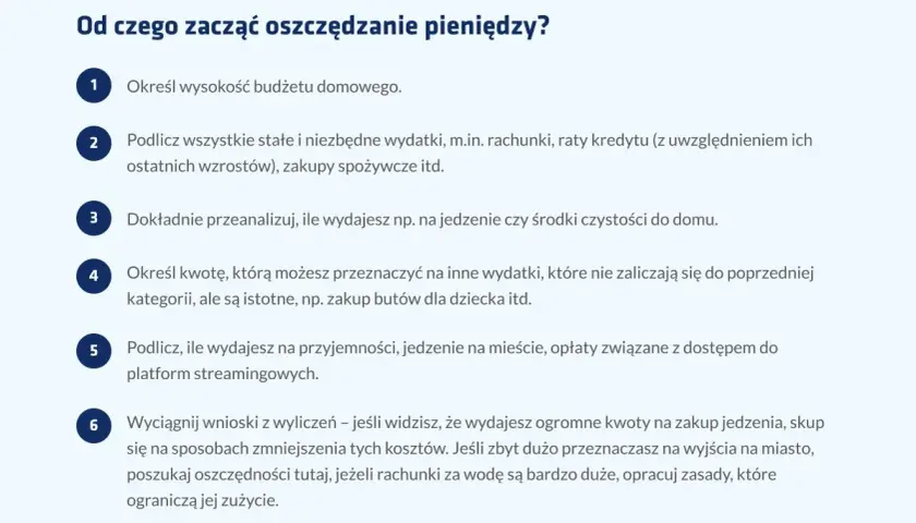 Lista kroków do oszczędzania pieniędzy: budżet, stałe wydatki, analiza zakupów, inne wydatki, przyjemności, wnioski. To ekstremalne sposoby na oszczędzanie!