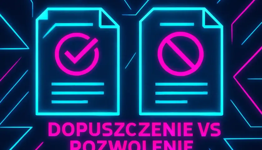Dopuszczenie do posiadania broni: dokument z zielonym znacznikiem vs. dokument z czerwonym zakazem.