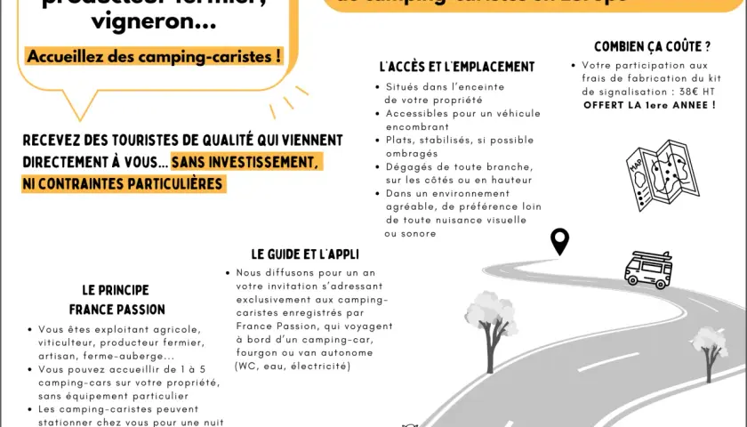 Agriculteurs, viticulteurs, éleveurs : rejoignez France Passion, le réseau gratuit pour accueillir des camping-caristes.