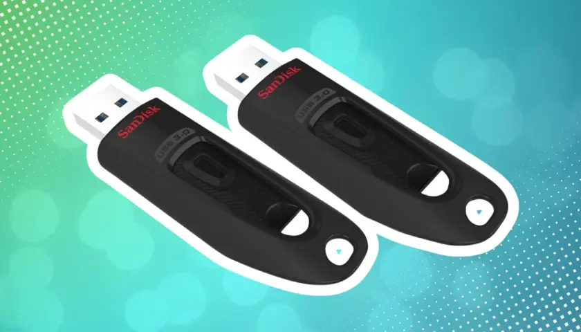 Zwei schwarze SanDisk USB 3.0 Sticks. Der eine usb-stick wird erkannt aber nicht angezeigt, was frustrierend ist.