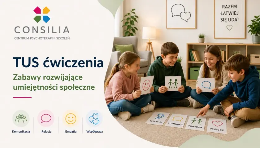 Dzieci bawią się, ucząc się umiejętności społecznych. Ćwiczenia na pewność siebie dla dzieci rozwijają komunikację, relacje, empatię i współpracę.