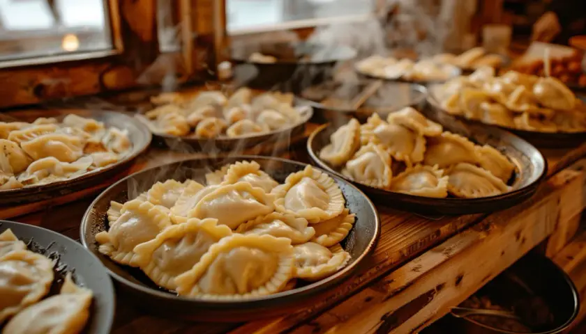 Pierogi bez lepienia: ruskie lub z mięsem i kapustą - przepis