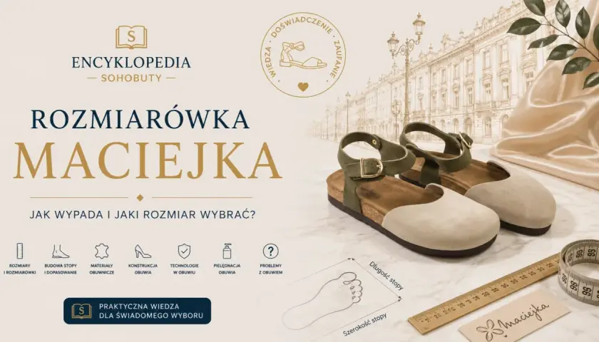 Sandały Maciejka, idealne na lato. Zastanawiasz się, czy nie będą za duże buty o 1 rozmiar? Sprawdź naszą rozmiarówkę i dobierz idealny model.