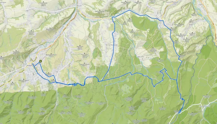 Trasy rowerowe Zakopane: mapa szlaków rowerowych przez Gubałówkę, Nosal i okoliczne szczyty.