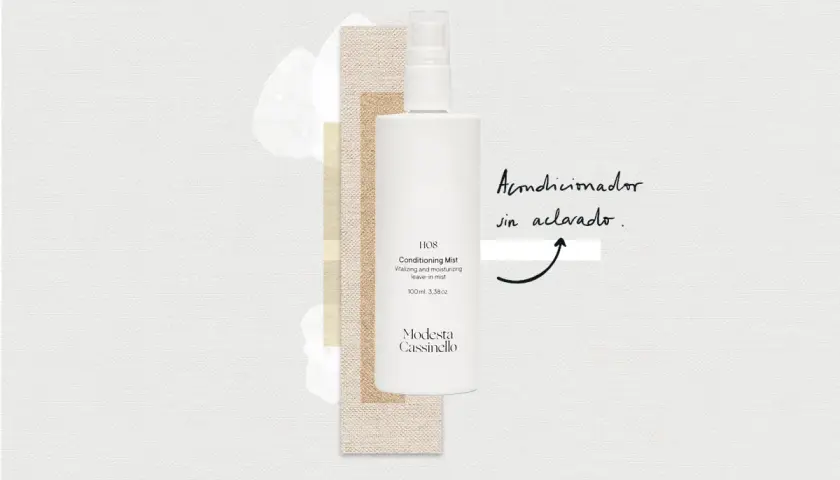 Acondicionador sin aclarado Modesta Cassinello. Es el living para el cabello, vitaliza e hidrata.