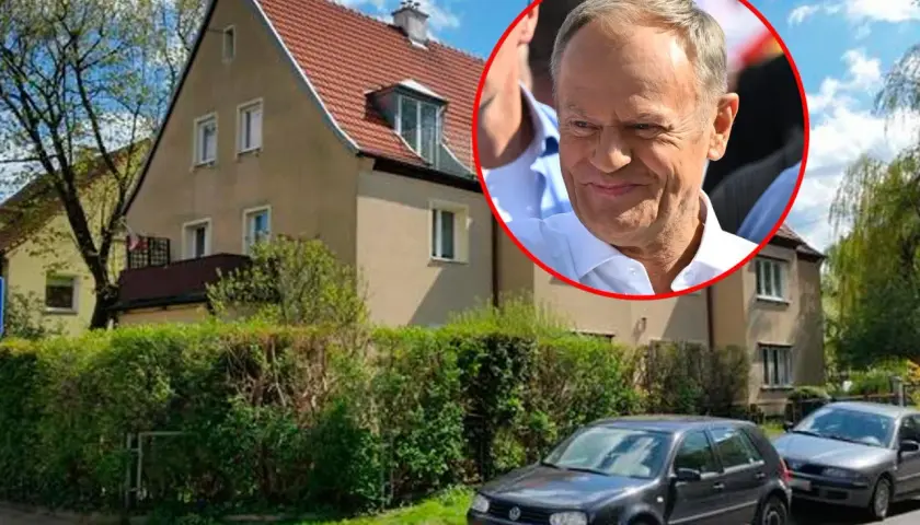 Dom i samochody, a w tle uśmiechnięty Donald Tusk. Tak może wyglądać życie, gdy zastanawiamy się, jak mieszka Tusk.