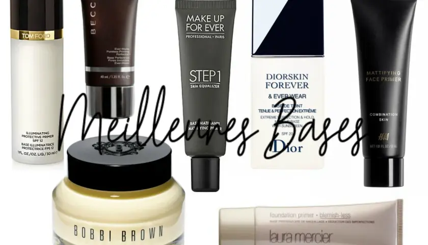 Collection de bases de teint de marques comme Tom Ford, Becca, Dior, H&M, Bobbi Brown, Laura Mercier. Ces produits préparent la peau pour le maquillage.