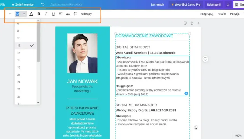 CV w Canvie za darmo: Jak stworzyć profesjonalne i skuteczne?