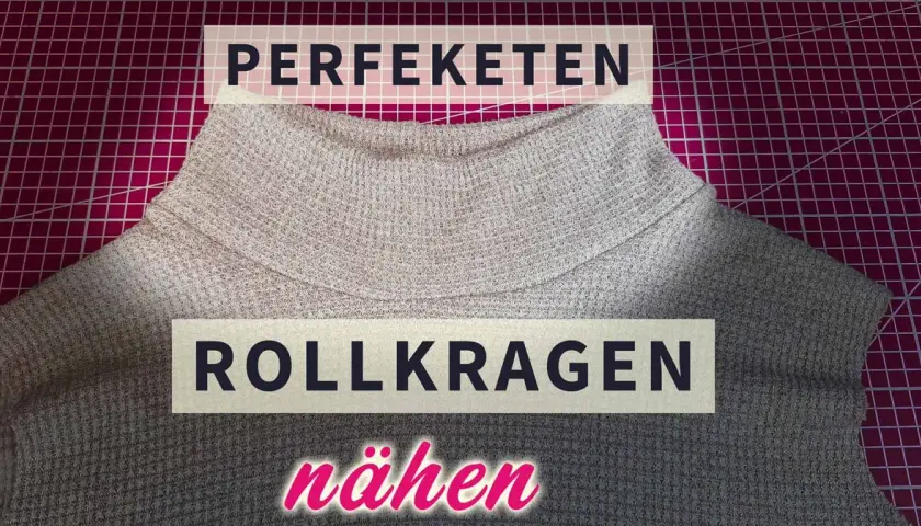 Perfekter Rollkragen zum Nähen. Hier gibt es ein kostenloses Schnittmuster für deinen neuen Lieblingspulli!
