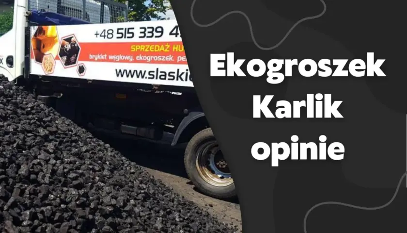 Który ekogroszek z PGG jest najlepszy? Opinie o ekogroszku Karlik. Ciężarówka z węglem i stos ekogroszku.
