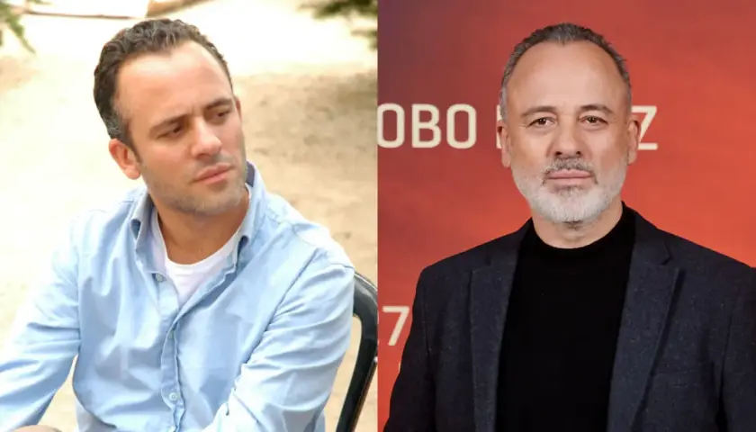 Javier Gutiérrez, actor conocido por su altura y versatilidad, en dos etapas de su carrera.