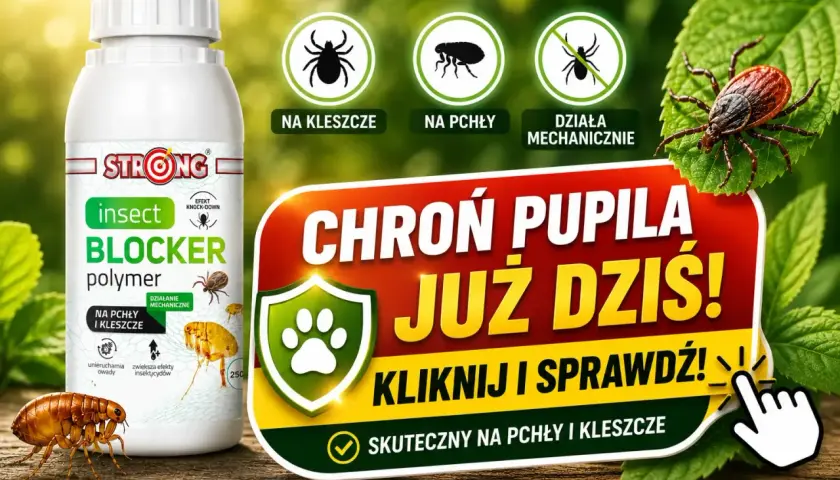 Zastrzyk na kleszcze dla psa cena? Sprawdź skuteczny Insect Blocker na pchły i kleszcze. Chroń pupila już dziś!