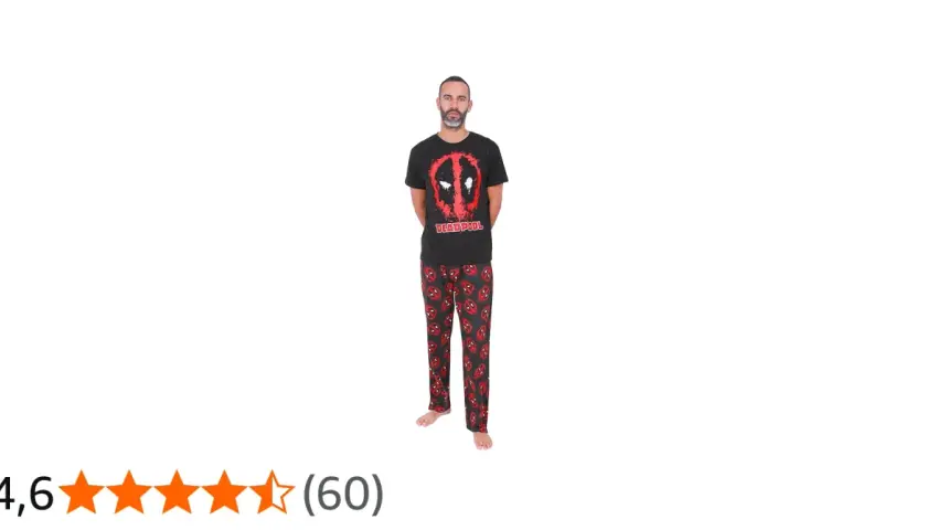Piżama męska Deadpool: Kupuj z głową i śpij jak antybohater!