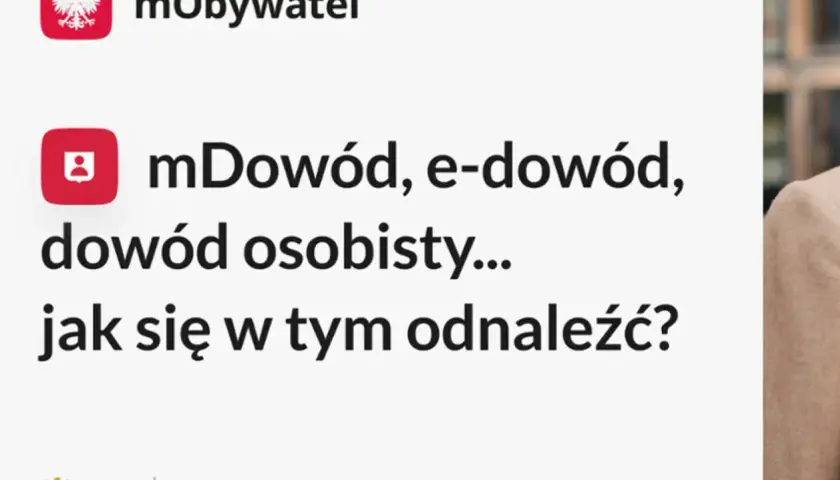 mDowód, e-dowód, dowód osobisty... jak się w tym odnaleźć? To pytanie, które może pojawić się w senniku dowód osobisty.