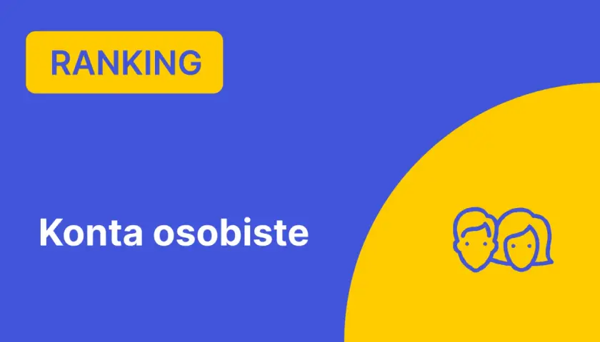 Ranking kont osobistych. Ikona pary na żółtym tle.