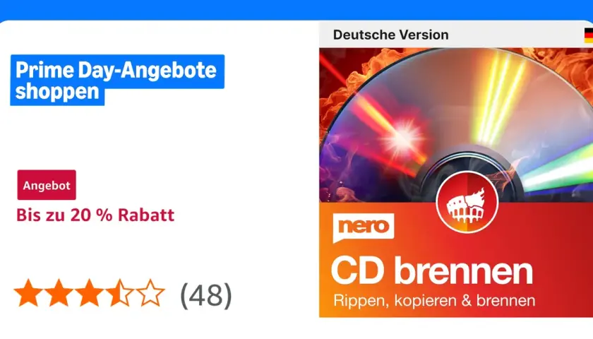 Nero CD brennen Software für Windows 11, mit Angebot bis zu 20% Rabatt.