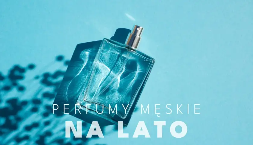Szklana butelka perfum męskich na lato, z orzeźwiającą nutą mentolu, w słonecznym blasku.