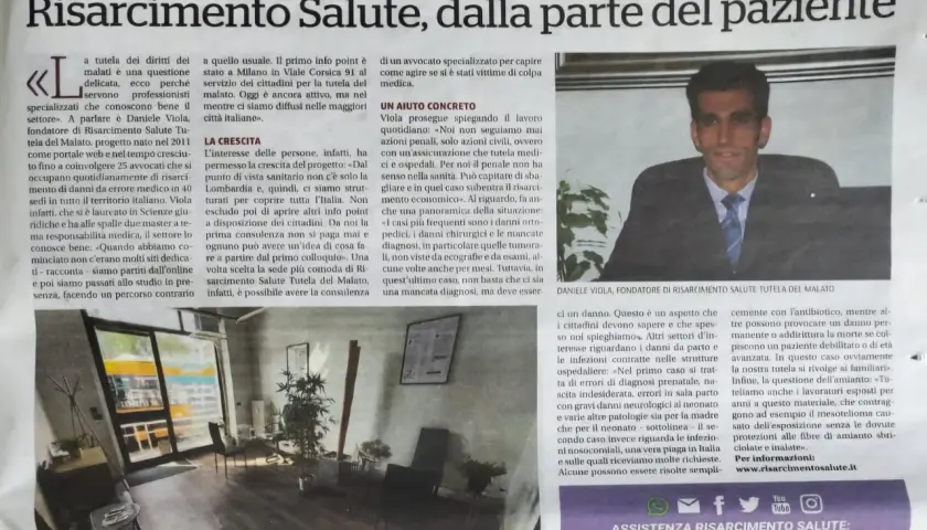 Daniele Viola, fondatore di Risarcimento Salute, parla di come il suo progetto aiuta a ottenere un risarcimento per lesioni da colpa medica.