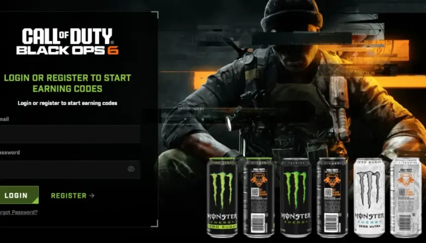 Call of Duty: Black Ops 6 z napojami Monster Energy. Zaloguj się, by zdobywać kody.