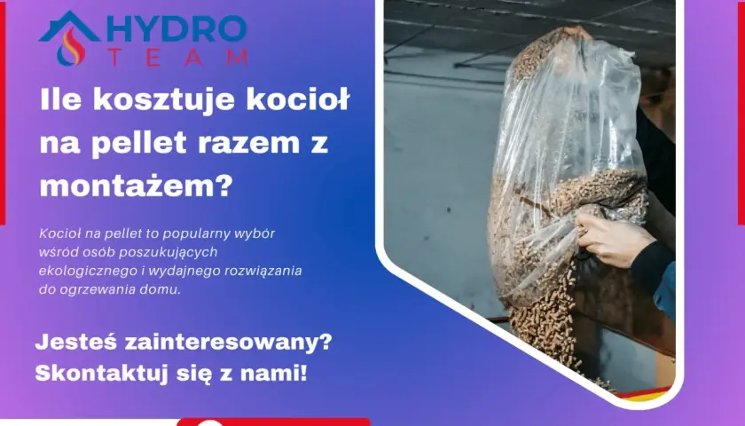 Kocioł na pellet to ekologiczne rozwiązanie. Na zdjęciu widać worek z pelletem, gotowy do zasypania do pieca.