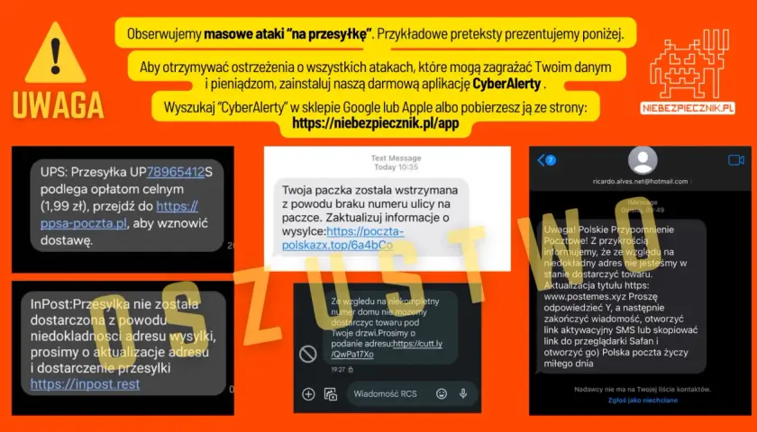Oszustwo na kuriera: fałszywe SMS-y o niedopłacie lub błędnym adresie. Nie klikaj w podejrzane linki!
