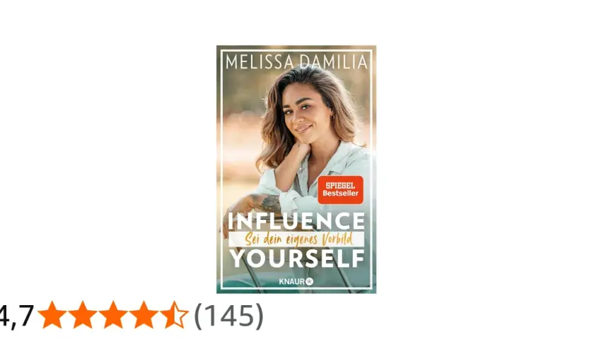 Melissa Damilia auf dem Cover ihres Buches "Influence Yourself". Sie inspiriert dazu, das eigene Vorbild zu sein.