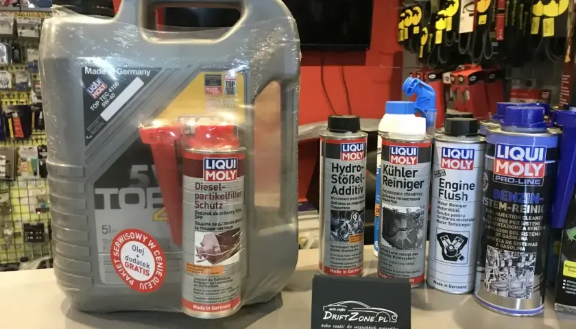 Olej silnikowy Liqui Moly TOP TEC 4100 5W-40 i dodatki do paliwa. Idealny wybór, by dobierz olej VW.