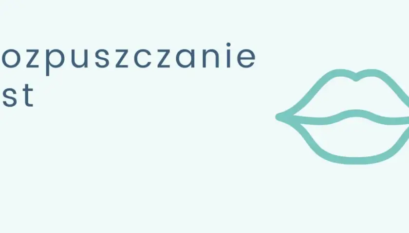 Grafika przedstawia stylizowany rysunek ust po rozpuszczeniu kwasu.