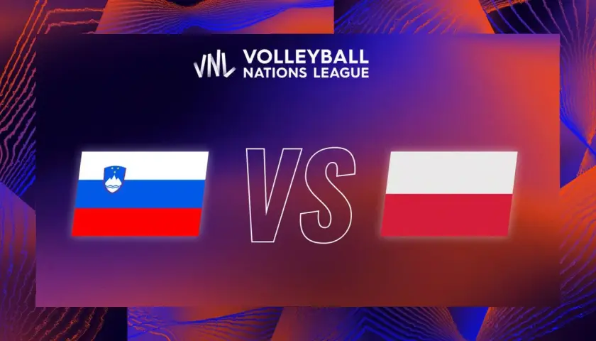 Flaga Słowenii kontra Polska na tle VNL. Emocje w siatkówce!
