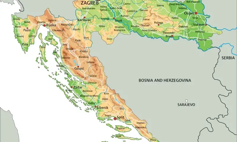 Półwysep na którym leży Chorwacja: Geografia, Półwyspy i Morze Adriatyckie