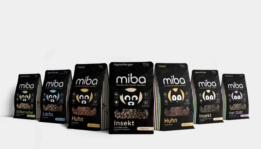 Miba Hundefutter-Sorten: Süßkartoffel, Lachs, Huhn, Insekt. Hypoallergen und Classic Linien, was ist Monoprotein?