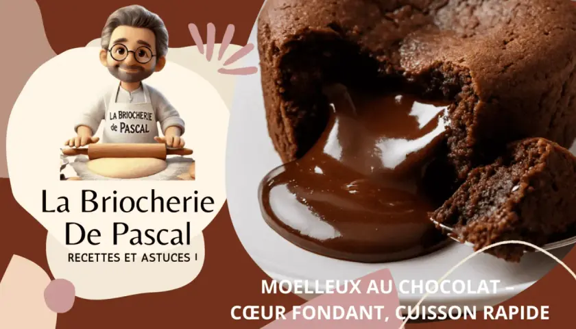Un délicieux coulant au chocolat, cœur fondant, prêt à être dégusté. La Briocherie de Pascal vous partage ses recettes.