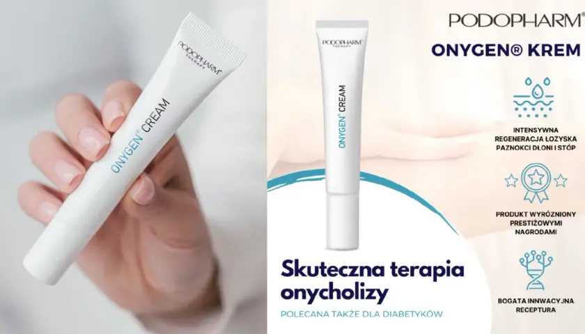 Krem ONYGEN® do intensywnej regeneracji paznokci dłoni i stóp. Skuteczna terapia onycholizy, polecana także dla diabetyków.