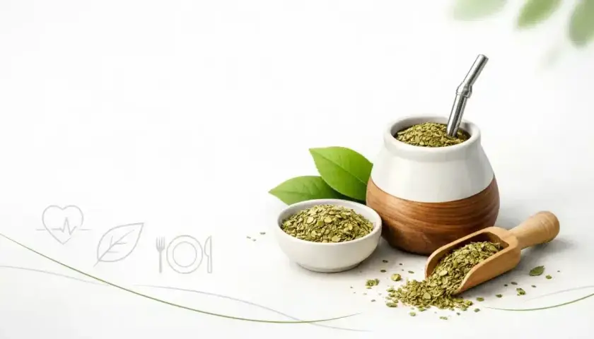 Naczynie z yerba mate, bombilla, miseczka i łopatka. Poznaj, jak działa yerba mate, naturalny napój pełen energii.