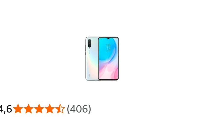 Dwa telefony Xiaomi m1904f3bg, jeden z tyłu, drugi z przodu, z oceną 4,6 gwiazdki.