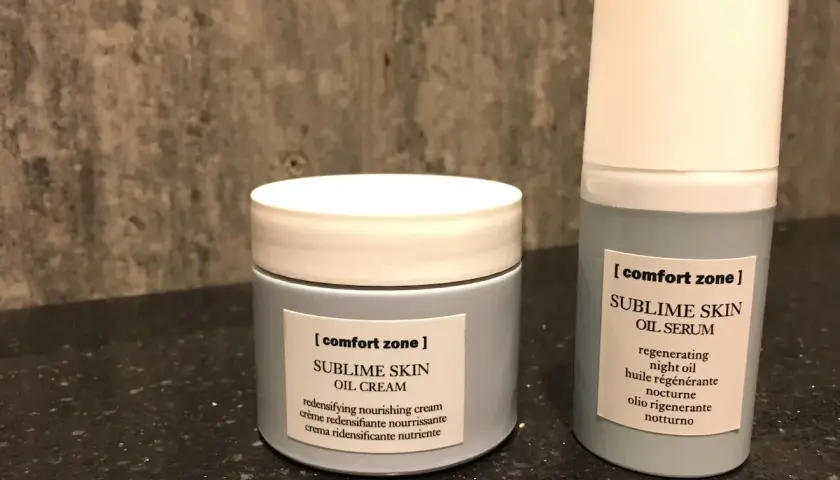 Två burkar från Comfort Zone Sublime Skin, perfekt hudvård för klimakteriet.