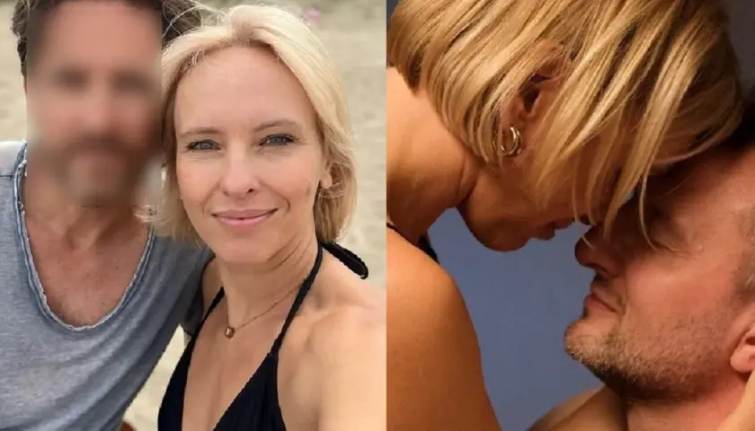 Iwona Rejzner z mężem na plaży i w intymnym uścisku.