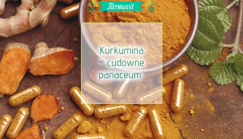 Kurkumina w kapsułkach i korzeń, otoczona proszkiem. Poznaj jej cudowne właściwości i odpowiednie kurkumina dawkowanie.