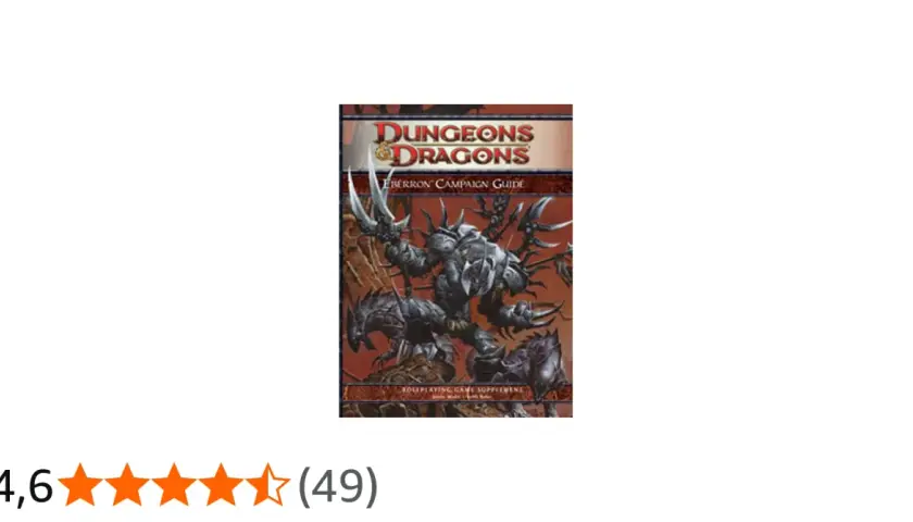 Okładka podręcznika Dungeons & Dragons: Eberron Campaign Guide z potworem.