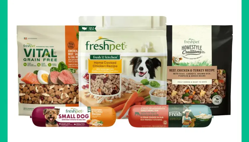 Freshpet offers a variety of grain-free and homestyle recipes, like chicken, beef, and turkey, ensuring a fresh, healthy meal for your dog.