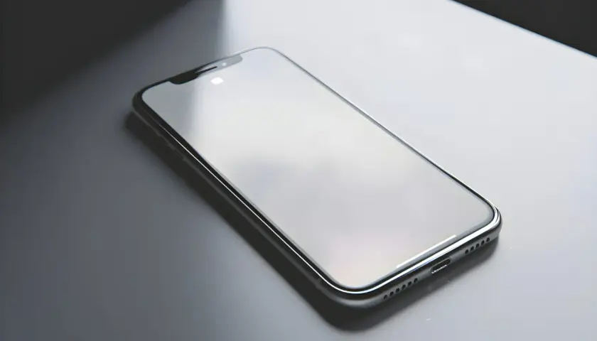 Elegancki iPhone na szarym tle. Numer modelu iPhone co oznacza? To klucz do jego możliwości.