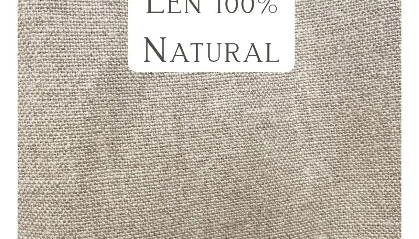 Naturalny len tapicerski, 100% czysty, idealny do stworzenia przytulnego wnętrza.